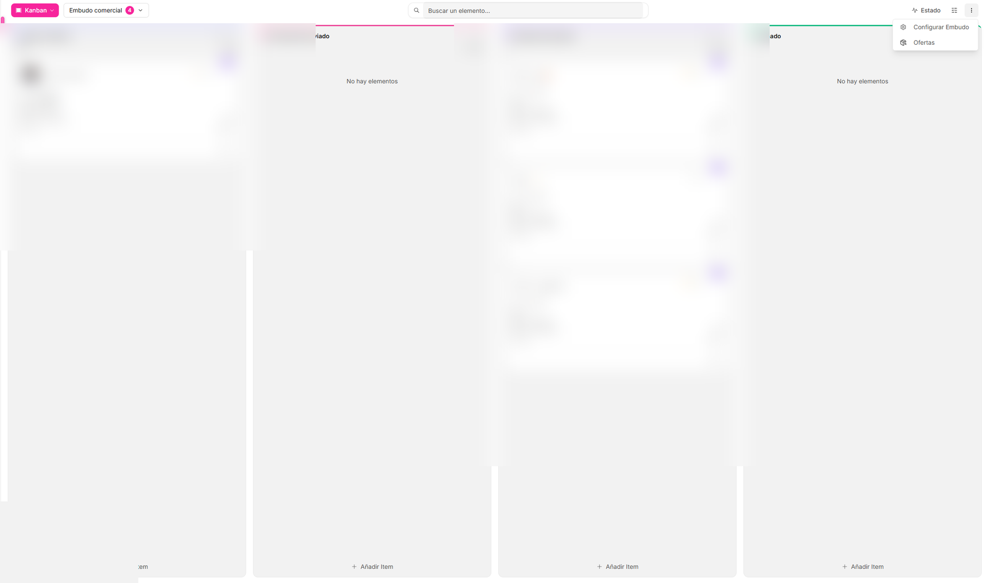 Cómo acceder a la configuración del embudo y al catálogo de ofertas — Waclis Inbox