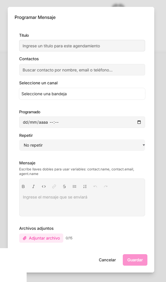 Cómo programar un mensaje