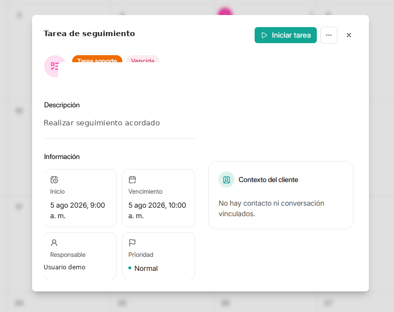 Cómo consultar y gestionar una tarea — Waclis Inbox