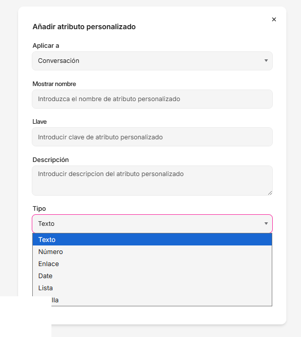 Cómo crear un atributo personalizado