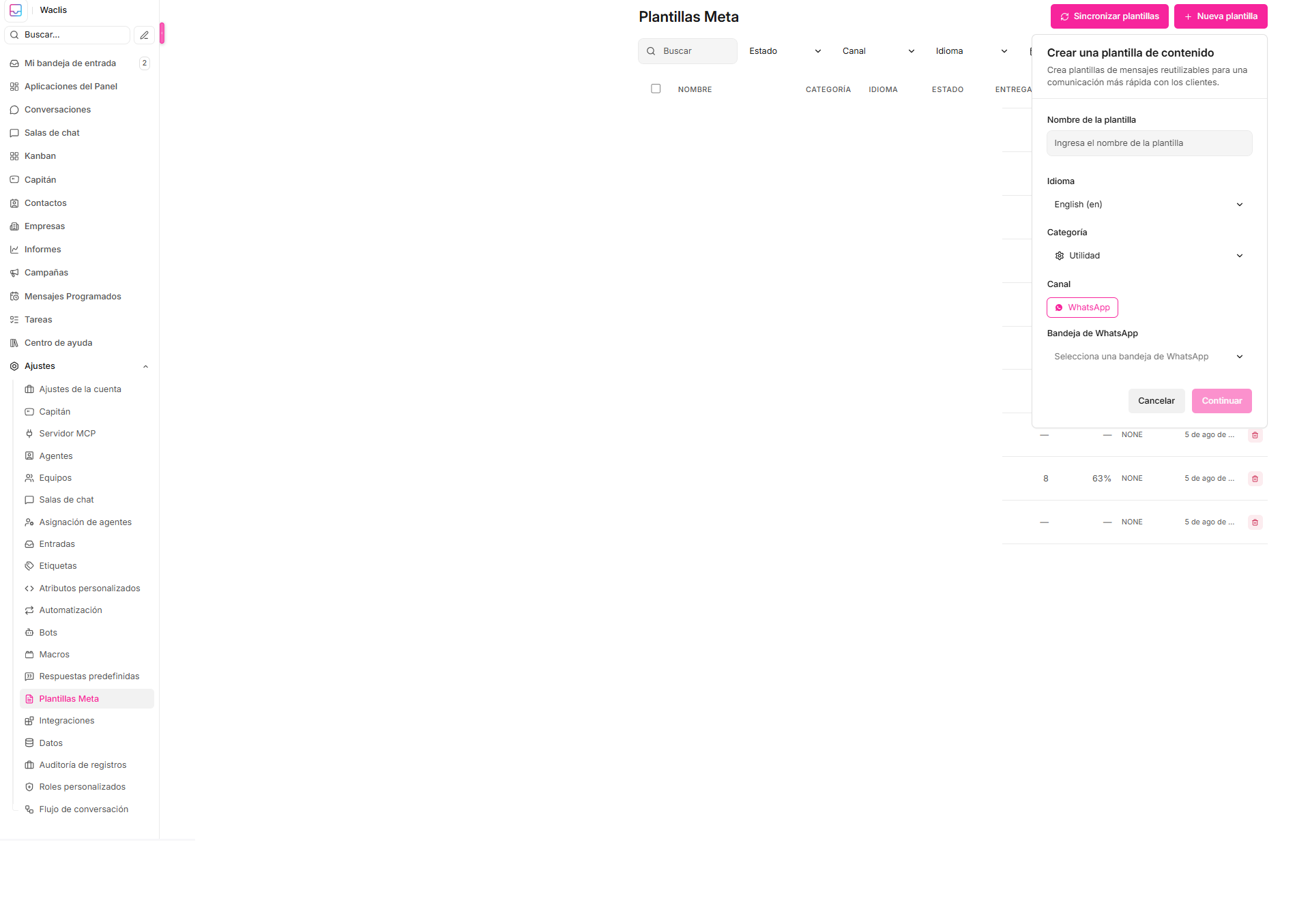 Guía de respuestas reutilizables y bots