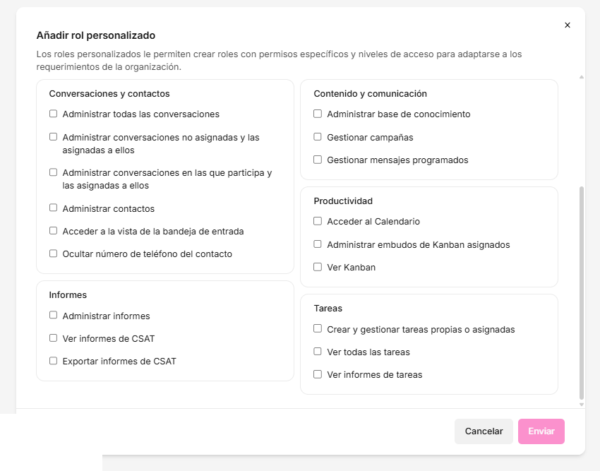 Cómo crear un rol personalizado