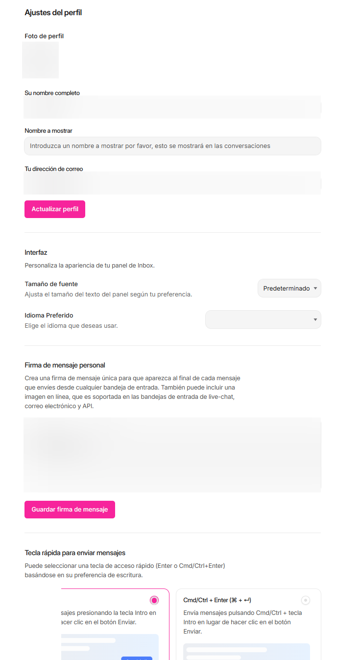 Cómo configurar el idioma y el tamaño de fuente